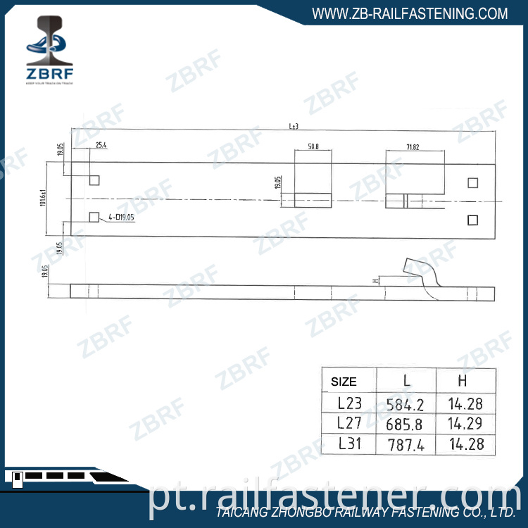 L Series Hook Twin Tie Plate